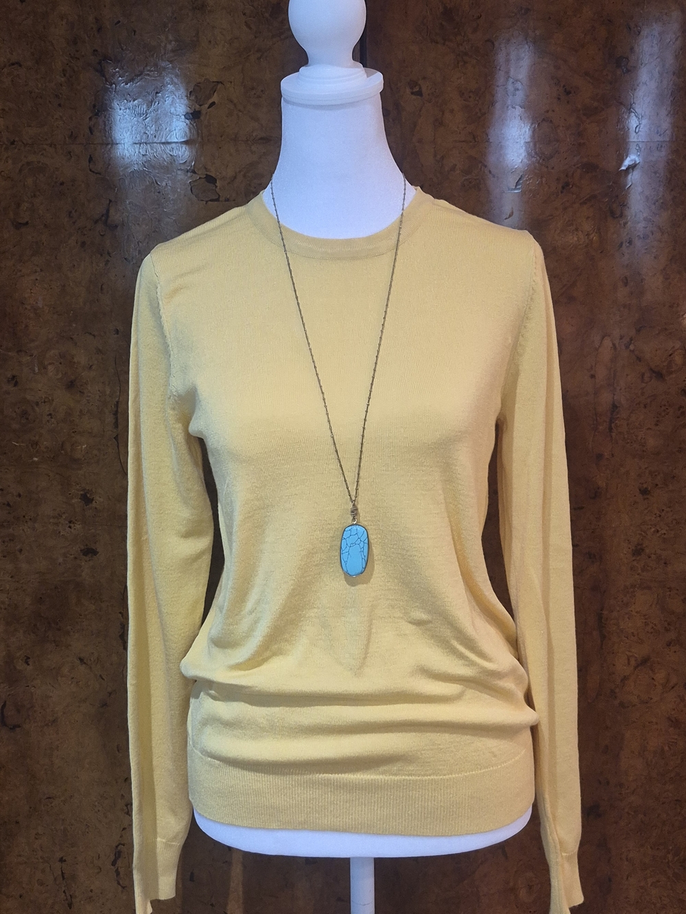 Pulse Yellow Long-Sleeve Crewneck Top